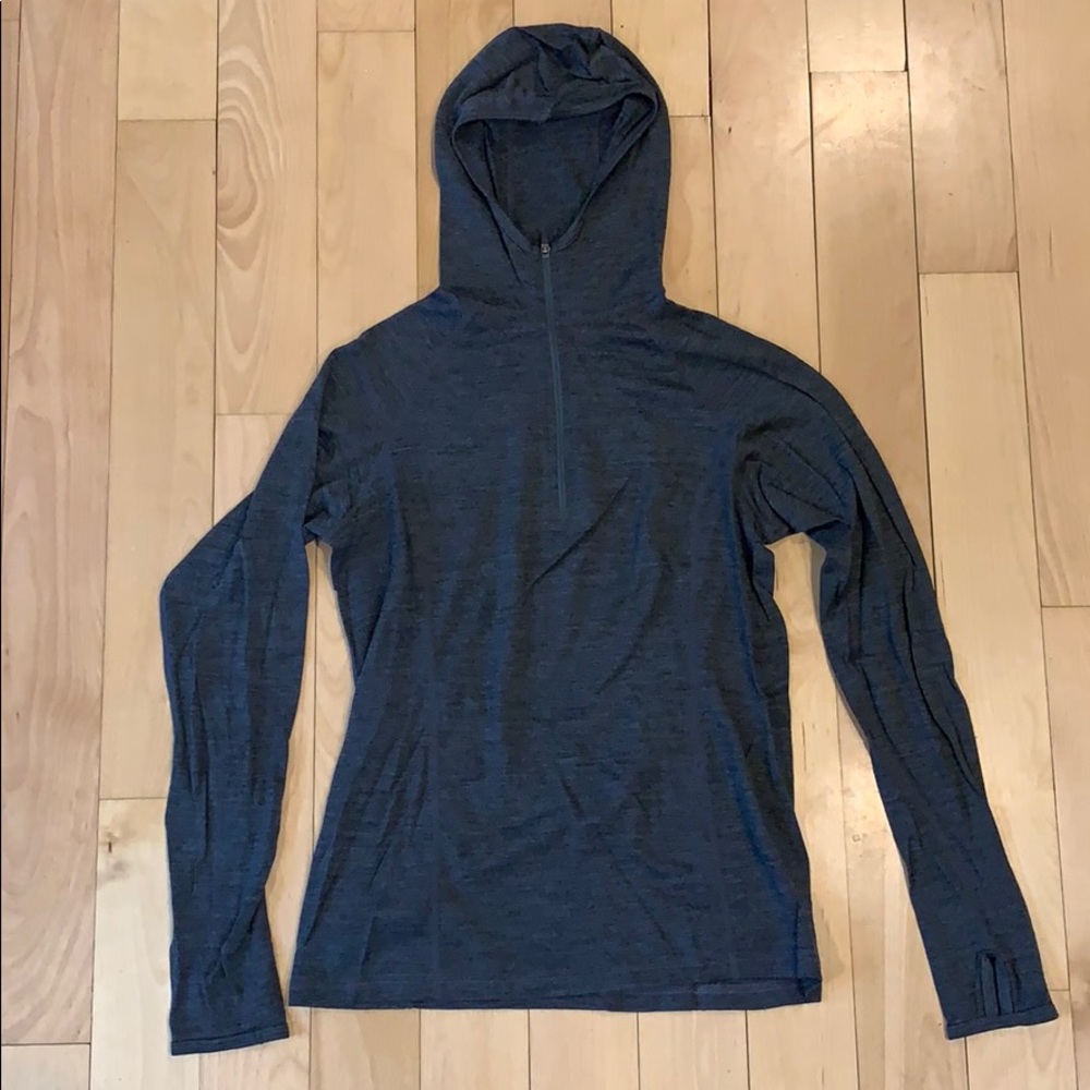 Ibex “Indie” wool base layer with hood.